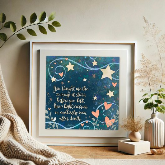  Blue Courage of Stars citeert inspiratie Poster
