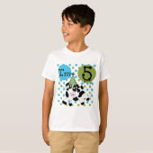 Blue Cow 5th Birthday Tshirts et cadeaux (Devant entier)