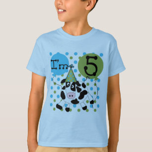 Blue Cow 5th Birthday Tshirts et cadeaux
