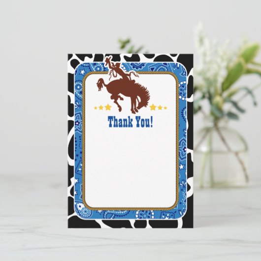 Blue Cowboy Merci Notes (Debout devant)