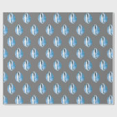 Blue Cowrie Seashells Cadeaupapier (Vlak)