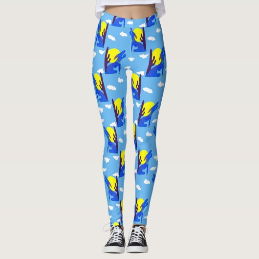 Blue Coyote Leggings (Devant)