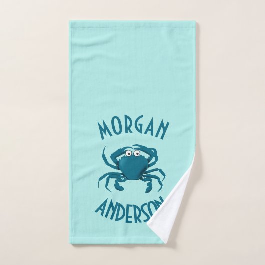 Blue Crab Beach Theme Bath Towel Set Gift Bad Handdoek (Handdoek)