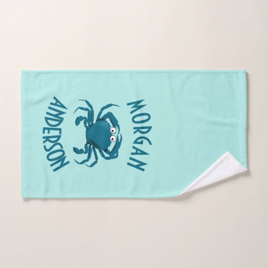 Blue Crab Beach Theme Bath Towel Set Gift Bad Handdoek (Handdoek)