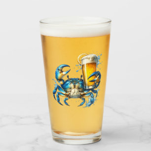 blue crab beer glas