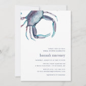 Blue Crab Bridal Shower-uitnodiging Kaart (Voorkant)