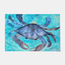 Blue crab coastal home deurmat
