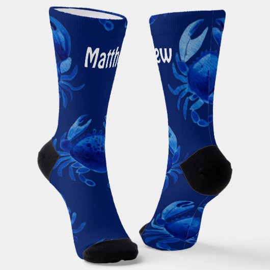 Blue Crab Crew Socks Sokken (Gebogen)