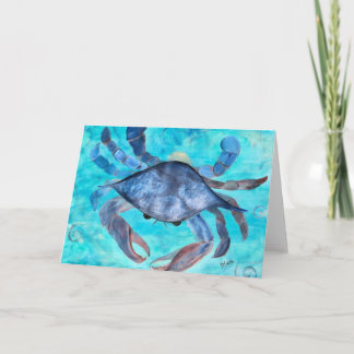 Blue Crab Ggreeting Kaart
