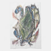 Blue Crab Kitchen Towel Theedoek (Verticaal)