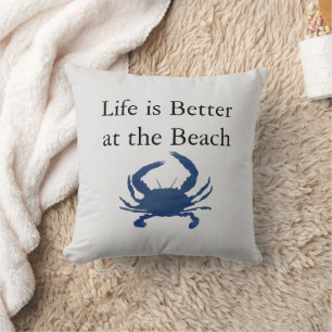 Blue Crab Life is Beter bij de strandkust Kussen
