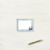 Blue Crab Nautisch Zee Post-it® Notes (Op bureau)