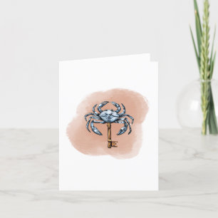 Blue Crab Nieuw Huis Bedankkaart