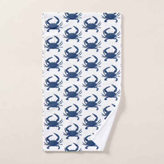 Blue Crab Pattern Beach Bath Towel set Bad Handdoek (Handdoek)