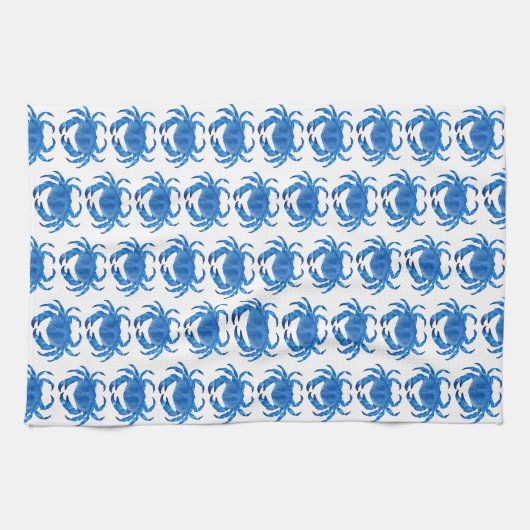 Blue Crab Pattern Theedoek (Horizontaal)
