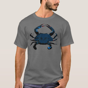 Blue Crab Stencil T-shirt