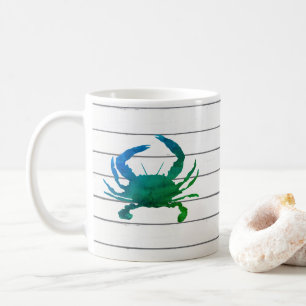 Blue Crab Waterverf Painting Mok