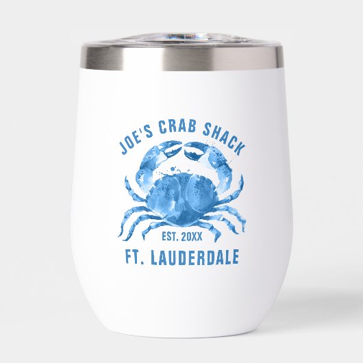 Blue Crab Waterverven Illustratie Aangepaste tekst (Voorkant)