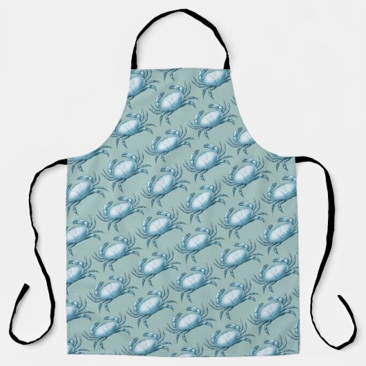 Blue Crab Whimsical Crabby Pattern Schort (Voorkant)