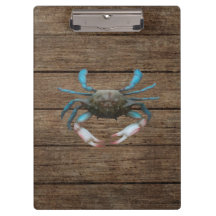 Blue Crab Wood Grain Klembord