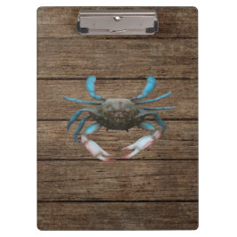 Blue Crab Wood Grain Klembord