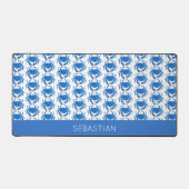 Blue Crabs Seaside Pattern Bureaumat (Voorkant)