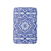 Blue Cracked Ceramic Style Azulejo  Badmat (Voorkant Verticaal)