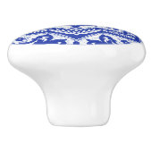 Blue Cracked Ceramic Style Azulejo  Keramische Knop (Zijkant)