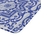 Blue Cracked Ceramic Style Azulejo Snijplank (Hoek)