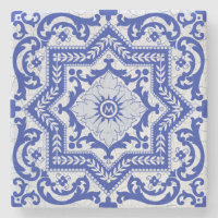 Blue Cracked Ceramic Style Azulejo 