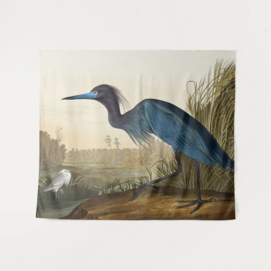 Blue Crane of Heron, 1836, De vogels van Amerika Wandkleed (Voorkant (horizontaal))