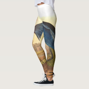 Blue Crane of Heron van John James Audubon Leggings