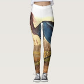 Blue Crane of Heron van John James Audubon Leggings (Voorkant)