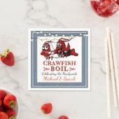 Blue Crawfish Boil Pas getrouwd of Engagement Part Servet (Insitu)