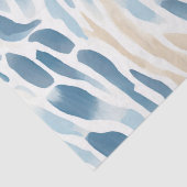 Blue Cream Abstract strand Tissuepapier (Detail)