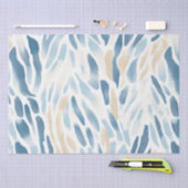 Blue Cream Abstract strand Tissuepapier (Craft)