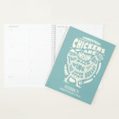 Blue Cream Chicken Art Gepersonaliseerde Homestead Planner (Display)