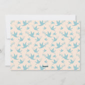 Blue Cream Modern Arch Peace Joy Foto van Kerstmis Feestdagenkaart (Achterkant)