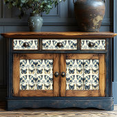  Blue Cream Shabby Chic Butterfly Decoupage Tissuepapier