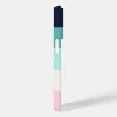 Blue Cream Stripes Modern for Her Case-Mate iPhone Case (Achterkant / Rechts)