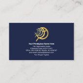 Blue Creative Gold Ichthus Fish Christelijk minist Visitekaartje (Achterkant)