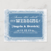 Blue  Creative Save the Date briefkaarten (Voorkant)