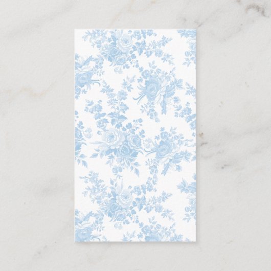 Blue Crest Bunny Baby Boy Douche Luier Raffle Informatiekaartje (Achterkant)