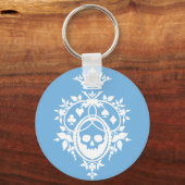 Blue Crest met Skull en Cardsuit Sleutelhanger (Voorkant)