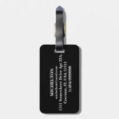 Blue Cross Bar LR Monogram Bagagelabel (Achterkant verticaal)