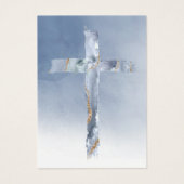Blue cross First Communion remembrance card Visitekaartje (Voorkant)