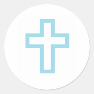 "Blue Cross"-stickers Ronde Sticker