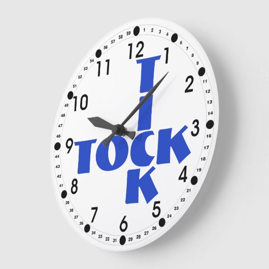 Blue Crossword Tick Tock Text Grote Klok (Hoek)