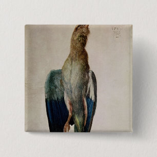 Blue Crow, 1512 Vierkante Button 5,1 Cm