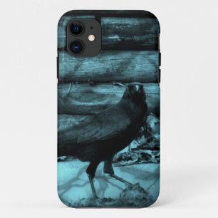 Blue Crow Shadows iPhone 11 Hoesje